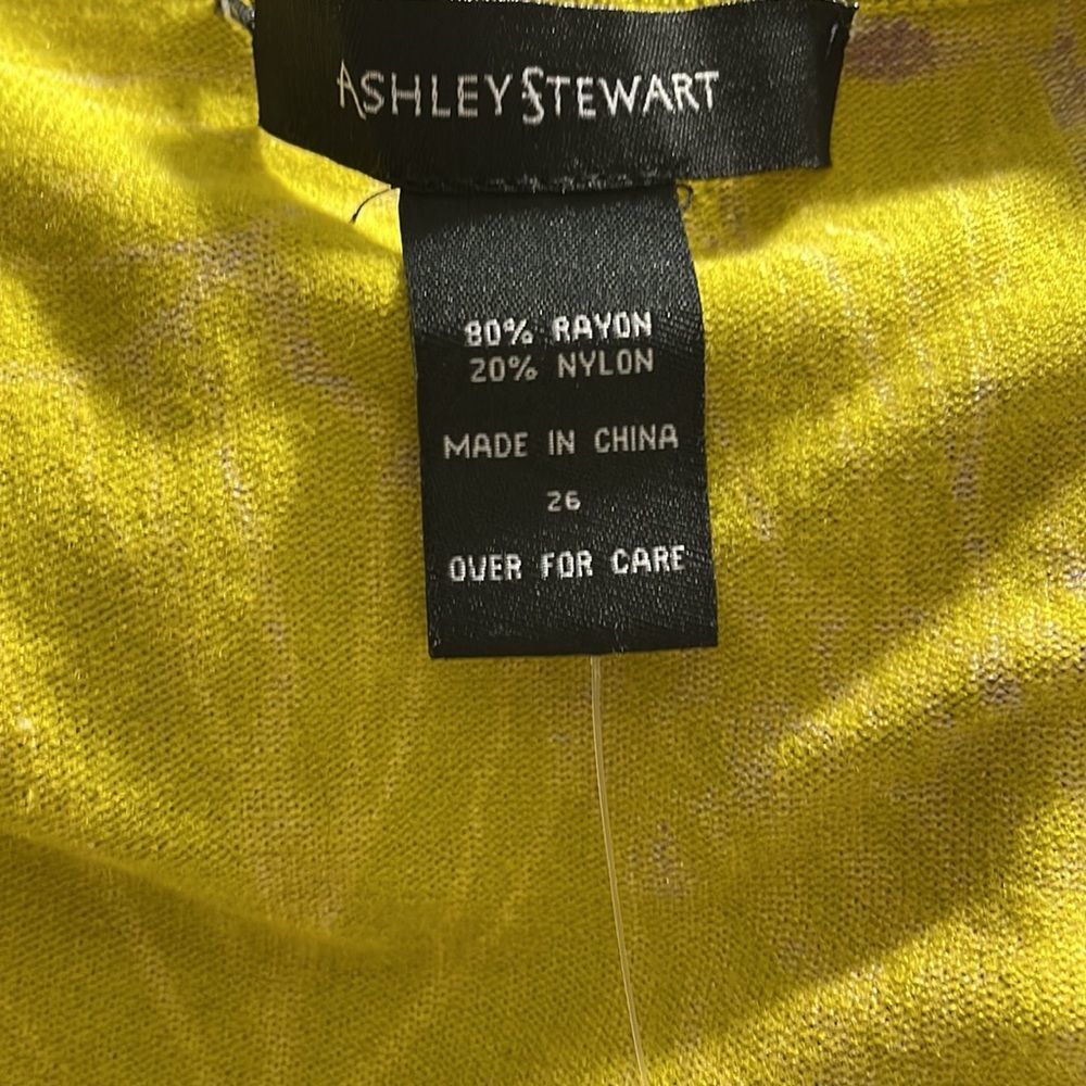 Ashley Stewart Sweater Cardigan Size 26 Citronelle NWT Half Zipper Rayon - Picture 7 of 9